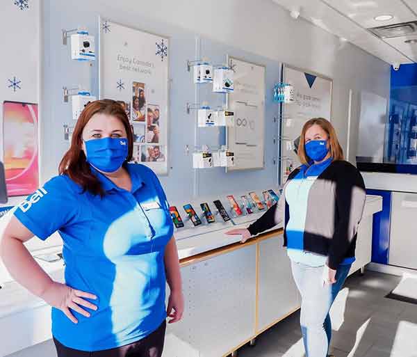 GCTel employees at Bell store on GCTel employees at Bell store on GCTel employees at Bell store on Courthouse Square, Goderich ON